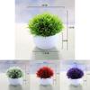 Faux Flower Ball Arrangement Small Potted Plant With Plastic Craft For Living Room Decor