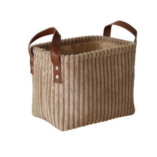 Вельветовая корзина для хранения Складной контейнер для хранения с усиленными ручками Складной органайзер-корзина для детских игрушек одежды шкафа прачечной спальни S