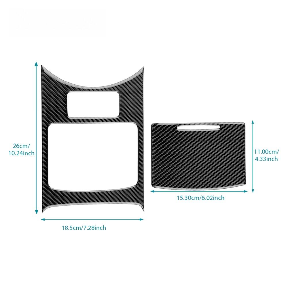 Carbon Fiber Car Central Water Cup Cover Sticker For Infiniti G35 G37 2008-2013 Gear Cup Panel Trim Decoration Accessories