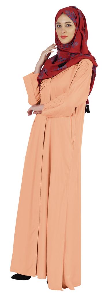 Bimba Islamic Clothes For Women Long Prayer Robe Maxi W  Printed Hijab Rayon Abaya Front Button Muslim