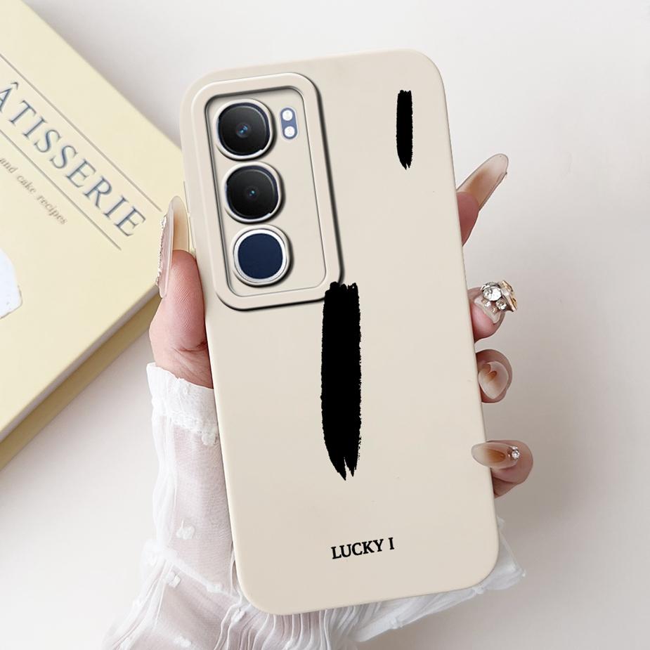 Für Vivo Y19s 4G Hülle V2419 Luxuriöse Glücksbuchstaben Cover Stoßfeste Weiche TPU Handyhülle Für Vivo Y19s Y 19 s VivoY19s Fundas Coque