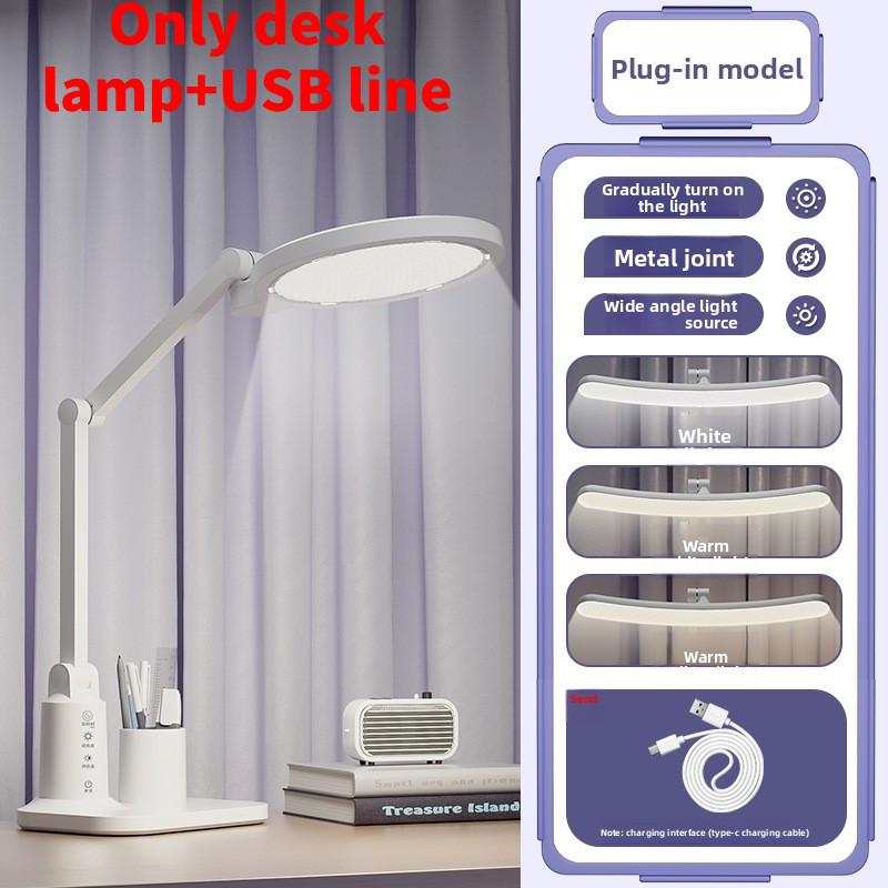 Student Led Reading Lamp With Usb Charging And Timer Function For Bedside Use