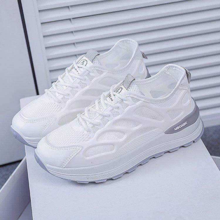 New Style Mesh Breathable Lightweight Women s Sports Shoes with Perforations 35 серый