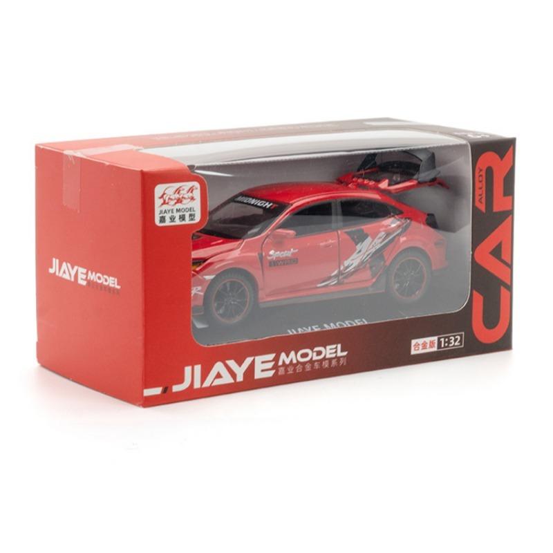 

Игрушечная машинка 1/32 для Honda Civic Type-R Литая игрушечная машинка из металла с инерционным механизмом со светом и звуком для детей и взрослых в подарок 1/32-Size:15*6.5*5cm красный