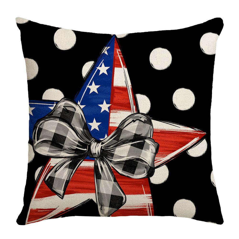 Festive Throw Pillow Case Linen Letter Print Living Room Home Fabric Cushion Pillow Case