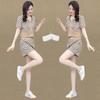 Casual Suit Women's Summer Fashion Sports Sweatshirt High Waist Shorts Slimming Two-piece Set