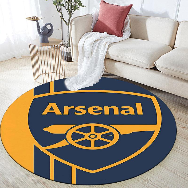 Arsenal Pattern Round rug,Carpet Rug for Living Room Bedroom Playroom ,Non-slip Floor Mat,Holiday Gifts and Birthday Gifts.
