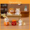 Resin Orange Cat Miniatures Blind Box Cute Desktop And Car Decorations