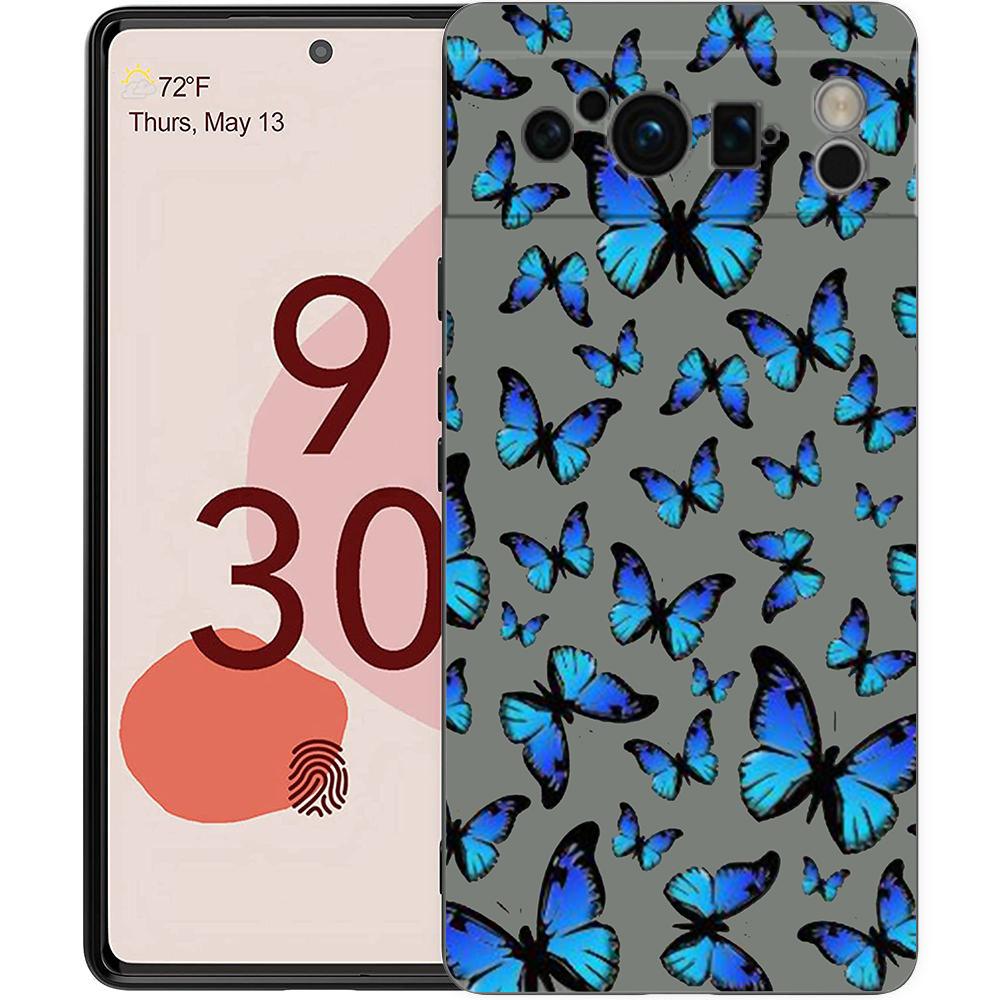 Cute butterfly Fashion Phone Case For Google pixel 9 8 7 6 Pro 6A 7A 5G Silicone Shockproof Black Cover Fundas