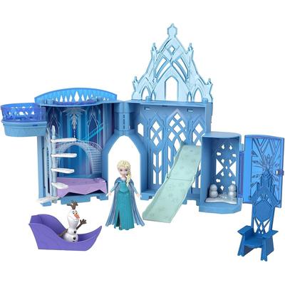 Mattel Disney Frozen Elsa Castle Playset with Mini Doll Accessories for Ages 3 and Up