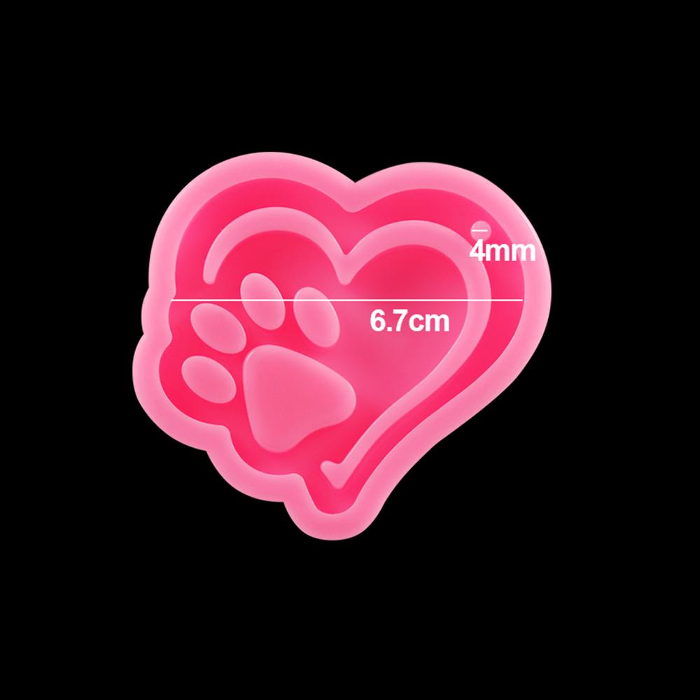 1 Piece New Design Dog Tag Bone Shaped Keychain Silicone Mould Key Chain Pendant Crystal Epoxy Resin Molds For DIY Making Tool
