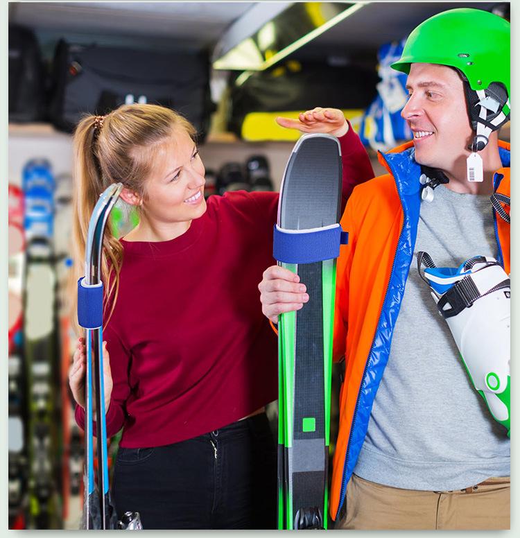 Cross-Border Adjustable Ski Bindings with EVA Pad and Magic Tape Nylon Straps