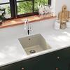Évier de Cuisine - VIDAXL - Lavabo Réversible Encastré - Granit Beige - 1 Bac - 420x460mm