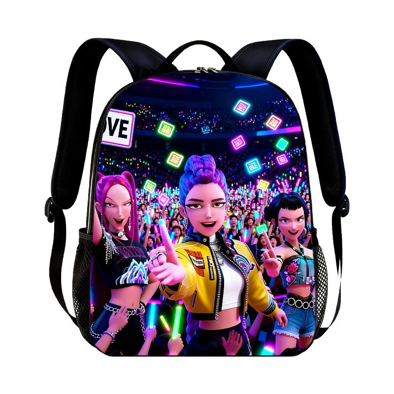 KPop Demon Hunters Cartoon Peripheral Backpack for Students Boys Girls Bags Teens Daily Backpack Travel Rucksacks Daily