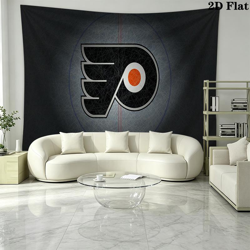 Philadelphia Flyers Logo Wall Tapestry Aesthetic Wall Hanging Printed Fabric Blanket Decorative Tapestries for Bedroom Living Room Home Decor