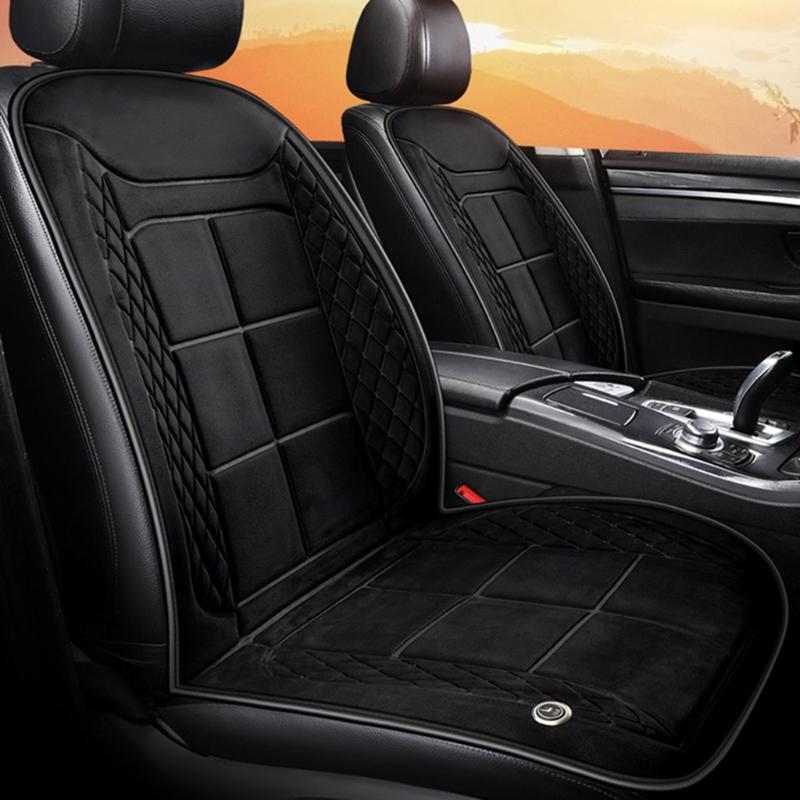 Funda de Asiento de Coche Calefactable de Invierno Cojín de Asiento de Coche de Calentamiento Rápido Con Múltiples Ajustes de Temperatura Para Comodidad al Conducir