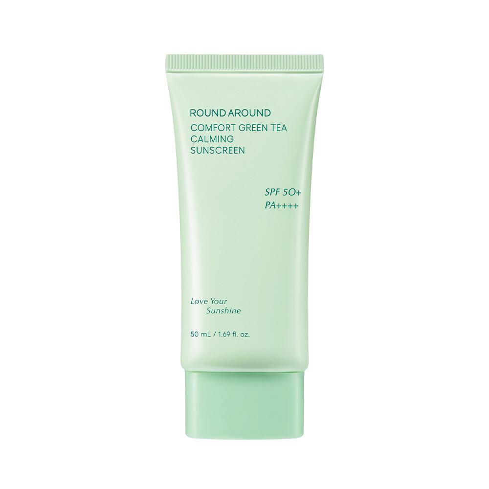 ROUND A'ROUND Comfort Green Tea Calming Sunscreen 50 ml + 20 ml Zestaw specjalny