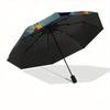 1 Paraguas Plegable Portátil de 8 Varillas Temático del Rey León, Simba, Colorido, Apertura Automática para Hombres y Mujeres, Un Compañero Compacto para Viajes Diarios Adecuado para Lluvias Diarias