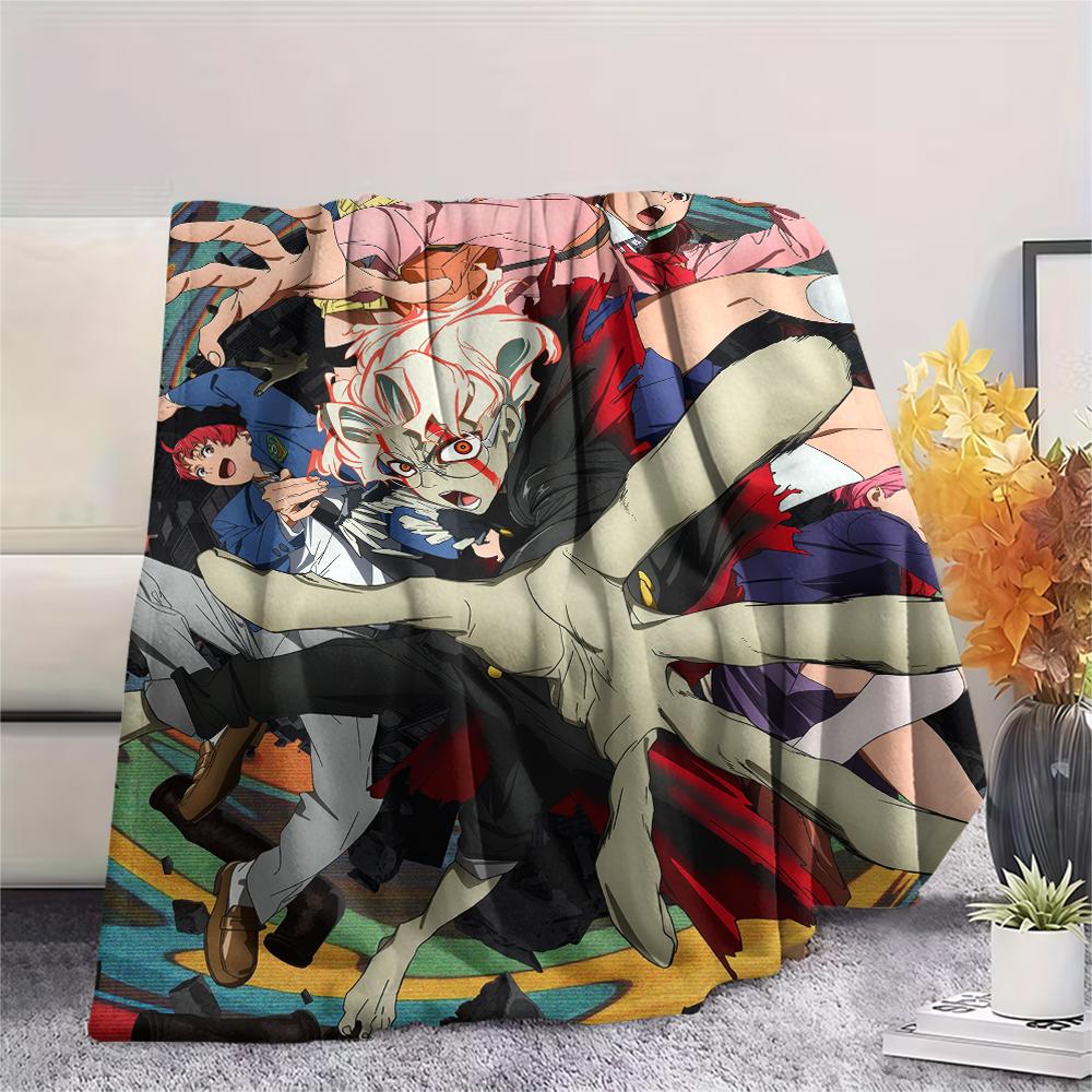 1Pc Dandadan Anime Print Flannel Blanket, High quality Comfortable for All Seasons, Home Decor, Warmth and Comfort, Perfect for Christmas Gifts 33