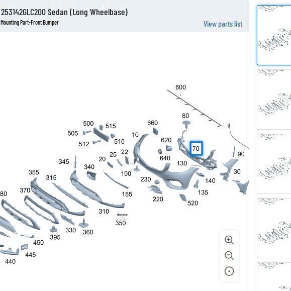 Front Bumper Liner Inner Bracket for Mercedes-Benz W253 GLC300
