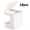18pcs White Packaging Box with Transparent Windows Gift Boxes Wrapping Box with Clear View Window for Wedding Mugs Cup Boxes for Jewelry Display