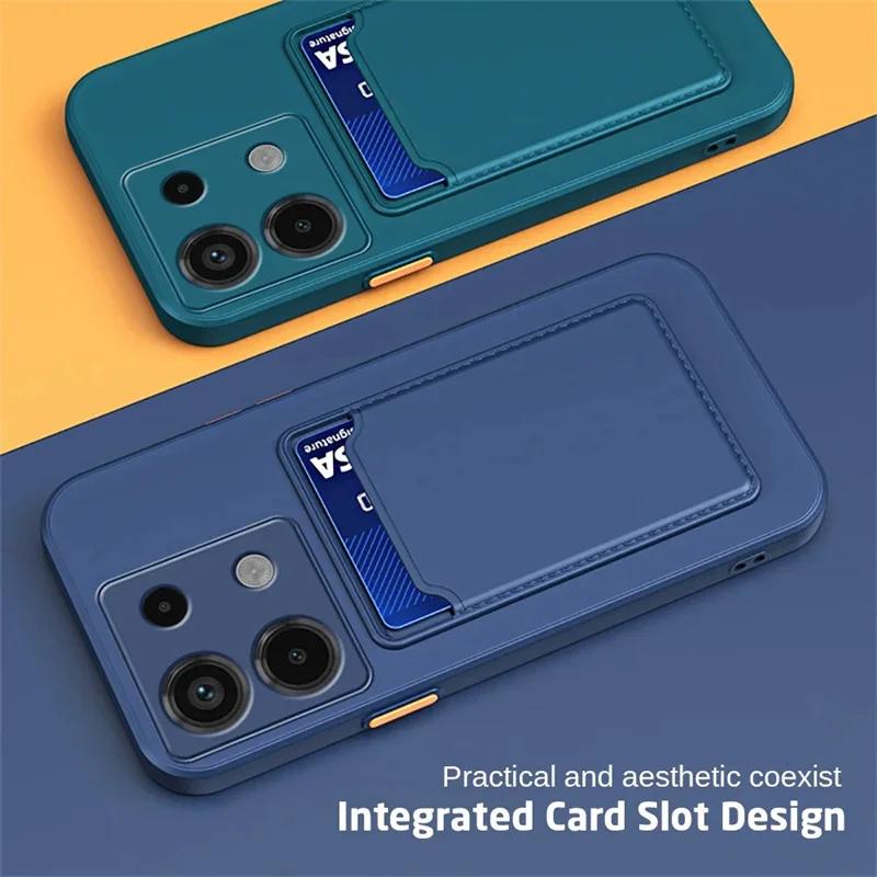 Für Xiaomi Redmi Note 14 15 Pro Plus ProPlus 5G 4G 13C 14C Handyhülle Geldbörse Kartenhalter Funda Coque Prägnant Silikon Hülle