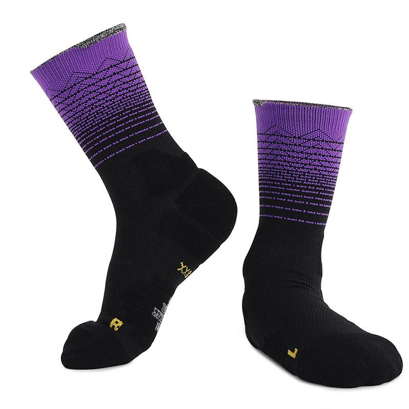 Kids' Breathable Mid-Calf Terry Basketball Socks