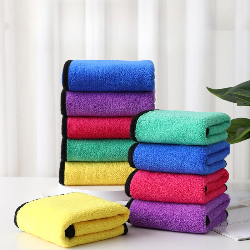 

1 шт. Супервпитывающая салфетка из микрофибры: Кухонная тряпка, Автомобильное полотенце, Толстое полотенце для мытья посуды, Салфетка для уборки из кораллового флиса Random Color