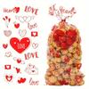 100 Pcs/Pack Candy Wrapping Cellophane Treat Bags with Twist Ties Candy Cookie Bags Gift Bags for Wedding Snack Dessert Party Favor Packaging