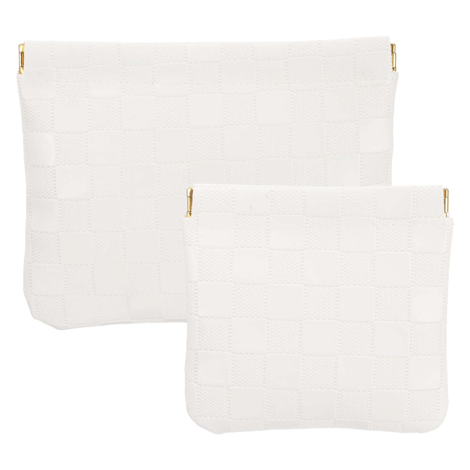 

PATIKIL Маленький кошелек с застежкой-кнопкой для 2 мини, водонепроницаемый, кожаный, для чеков, макияжа, портативный, дорожный карманный органайзер, косметичка, белый кошелек, размеры, кошелек, белый