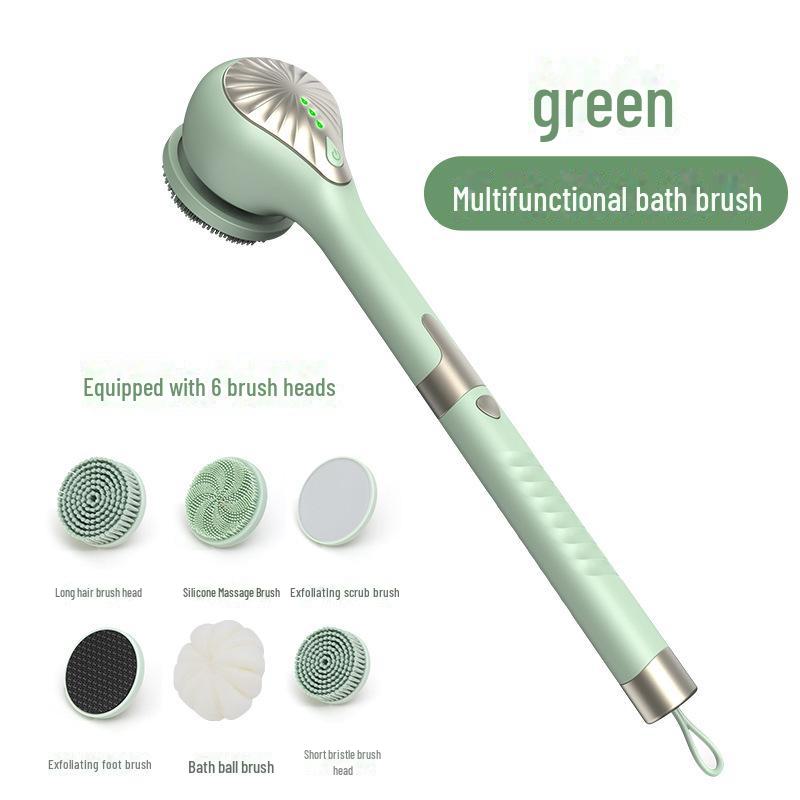 Automatic Long-Handle Bath Brush for Easy Back Scrubbing