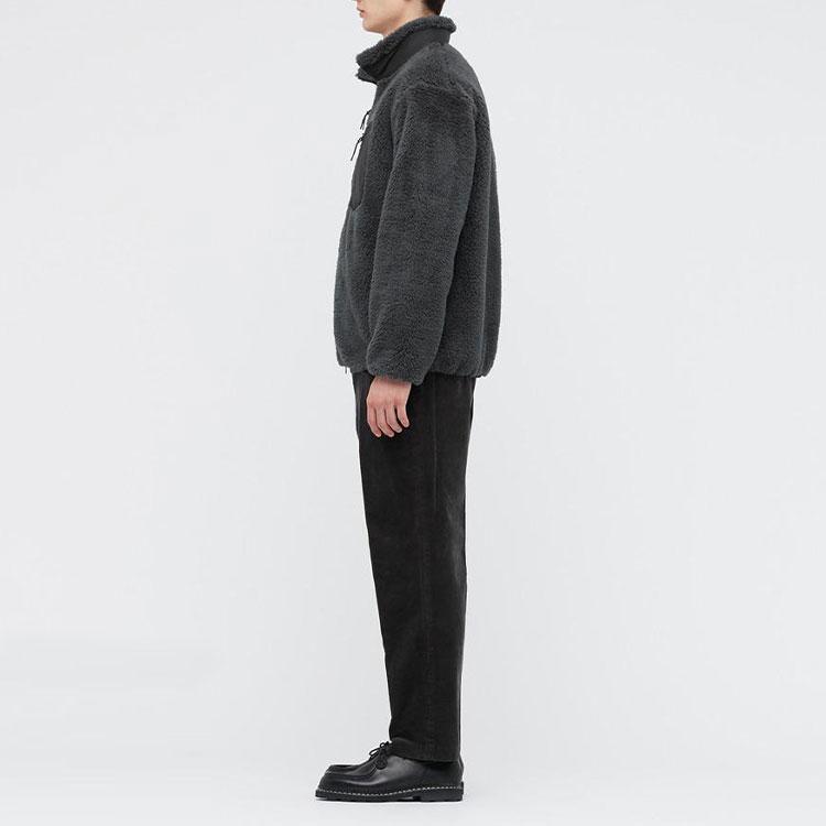 Uniqlo Fleece Long Sleeve Jacket Men Jackets Dark-Gray 440595-08