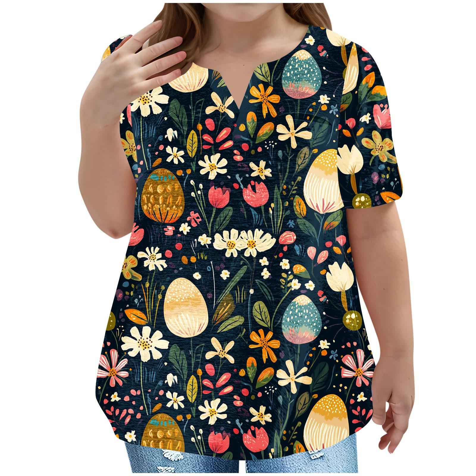 

Детская пасхальная футболка, повседневная мода, топ с V-образным вырезом, короткими рукавами и карманами 100 чёрный