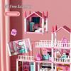 DIY Prinzessinnen-Puppenhaus Rollenspiel Schloss Villa Spielzeug für Mädchen