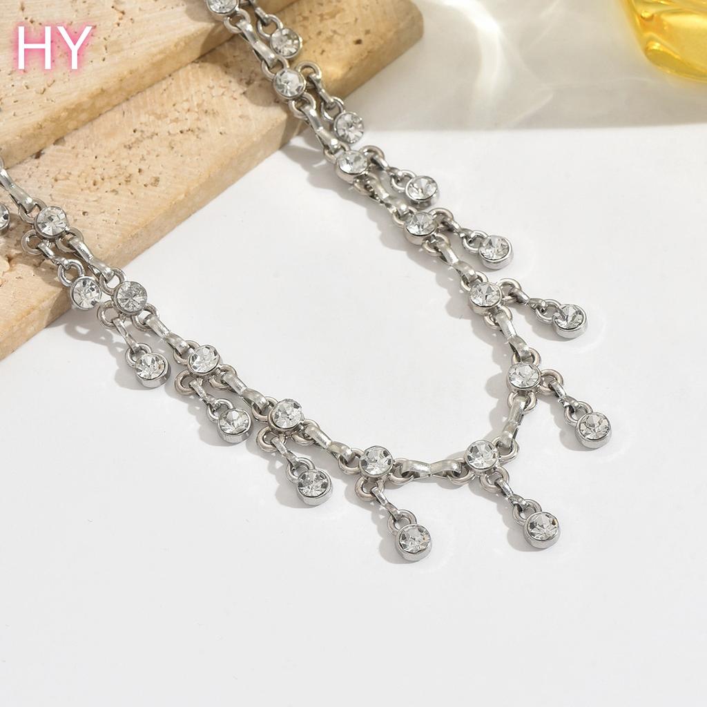 HY  Luxury Beach Jewelry Tassel Rhinestone Fine Jewelry Body Chain for Women Girls