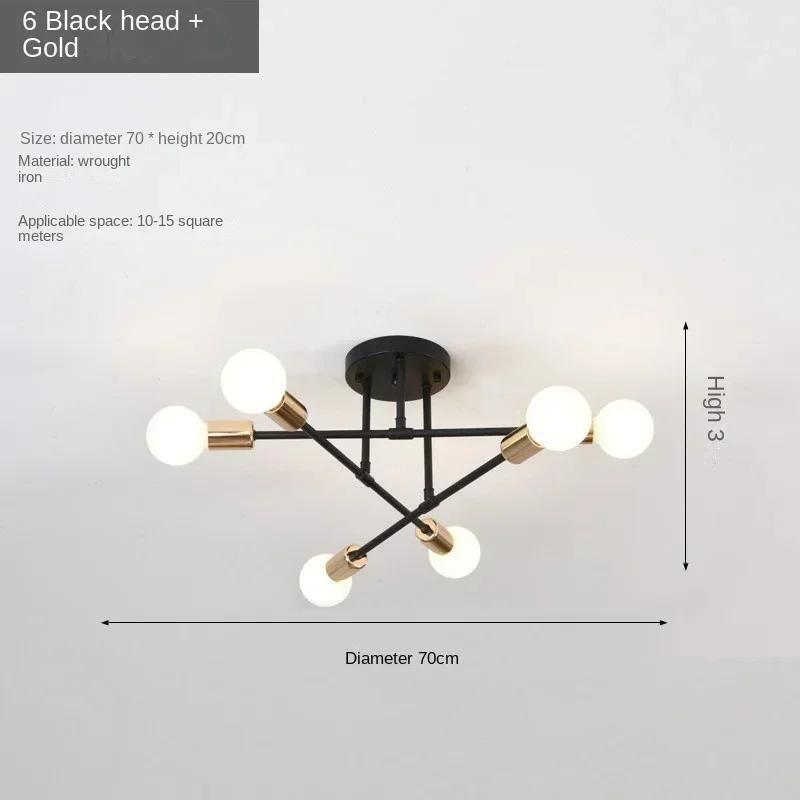 Simple Iron Pendant Light, Minimalist Modern Ceiling Light  Indoor LED Living Room Dining Room Lighting Gold/black Bedroom Light