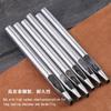 VOXILFE Hole Punch Tool Set of 4 DIY Tool Sizes 2x6mm, 2x8mm, 3x6mm, 3x8mm, Steel, (Oval Hole)