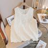 Plus Size Women's Korean Lace Embroidered Vest – Versatile Hollow Design