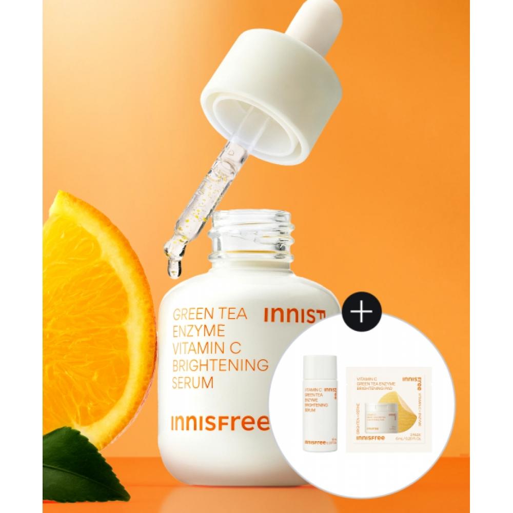 Innisfree [free Gift] Vita C Green Tea Enzyme Blemish Toning Serum 30ml FREE