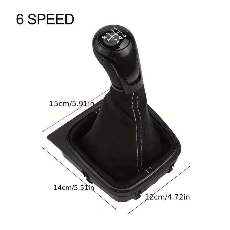 FOR Golf 5 MK5 FOR Golf 6 MK6 For Scirocco Gear Shift Knob with Leather Dust Boot Collar Case 5/6 Speed FOR Jetta 5 A5 MK5