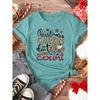 Christmas Fun Short Sleeves, Gingerbread Man Hut, Ins Style Cute Simple Large Size Slim Top