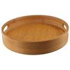 Simple Wooden Round Tray Light Bamboo Plate Snack Dessert Plate Drink Platter  Kitchen