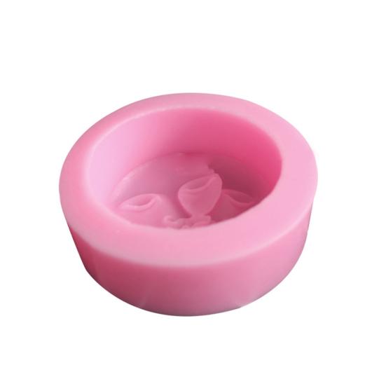 Stampo In Silicone A Forma Di Luna Con Faccina – Per Fondente, Cioccolato, Torte E Saponi – 5,5 X 5,7 Cm - 2