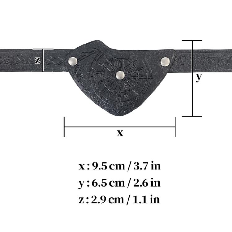 Medieval Leather Eye Patches Vintage Embossed Eye Covers Halloween Medieval Eyewear Accessory for Men LARP Role Playing