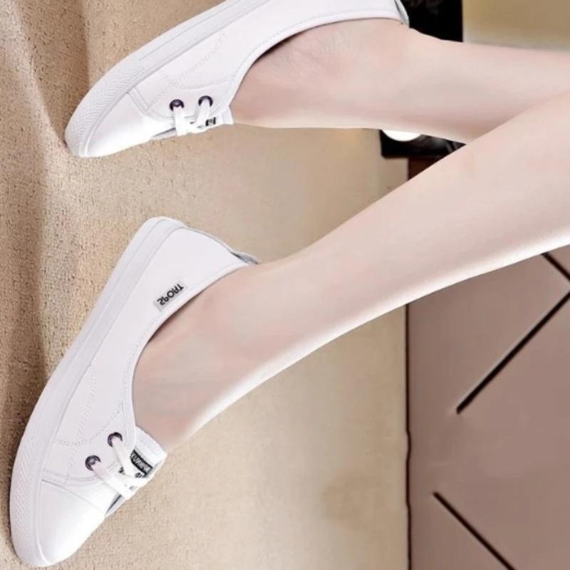Moda 2024 Nowe Gorące Sprzedaży Damskie Obuwie Codzienne Damskie Wiosenne Codzienne Białe Buty Sportowe Płaskie Buty Oddychające Outdoor Zapatos Mujer