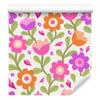 Wallpaper Colorful Flowers White and Powder Pink for Living Room and Bedroom 50x1000