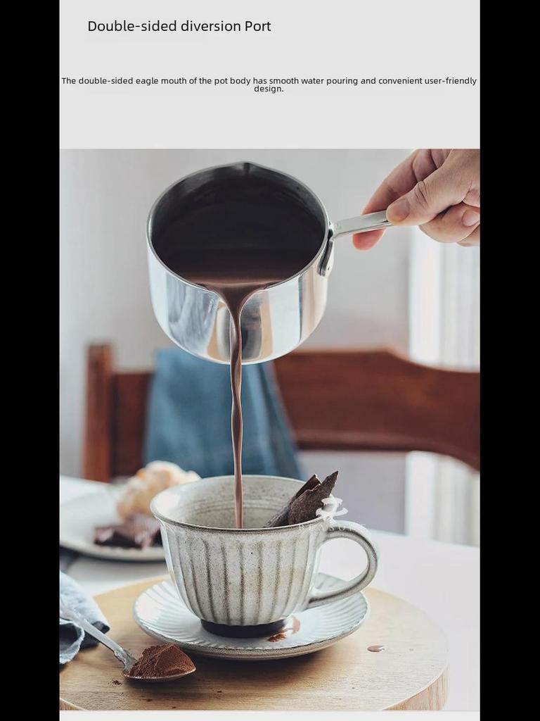 Garnek do topienia sosów i masła ze stali nierdzewnej 304: Idealny do podgrzewania mleka, nalewania oleju, gotowania cukru i nie tylko.