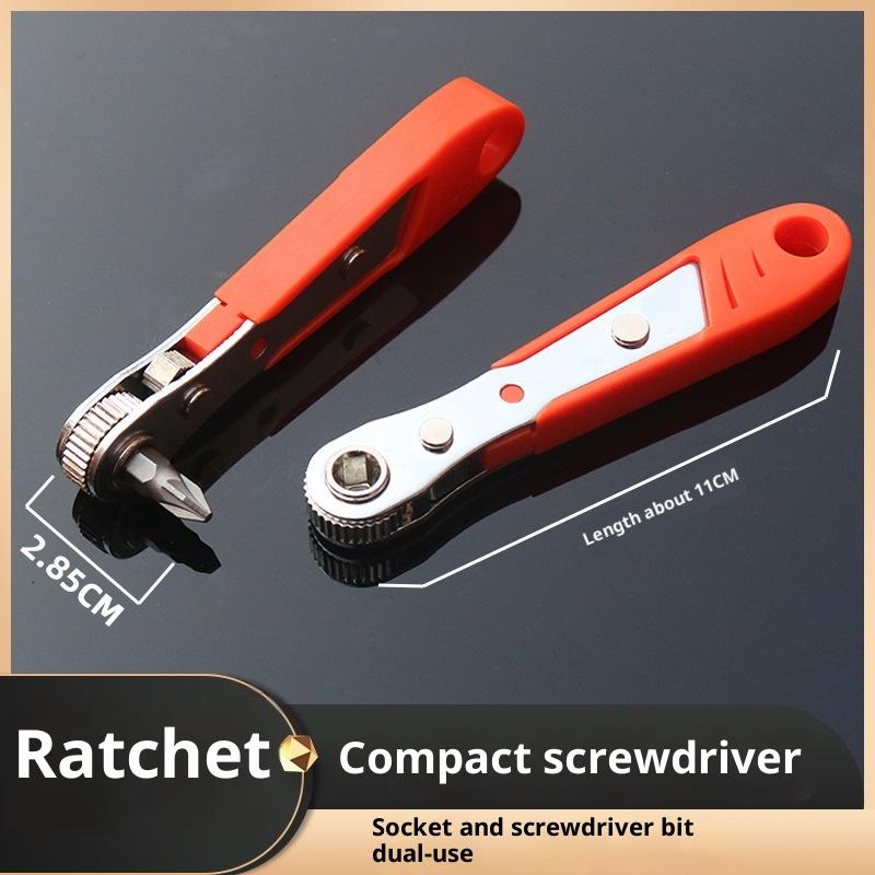 1Pcs Mini Socket Wrench Ratchet Fast Ratchet Wrench Multi-Functional Ratchet Screwdriver Diy Repair Hand Tools