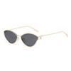 European and American triangular cat eye sunglasses trendy retro metal sunglasses high-end personalized women's sunglasses