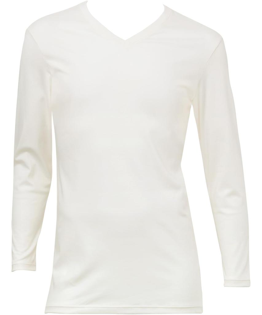 Wacoal Warm Stays Longer Back Sizes IV and LL Men's Innerwear, V-Neck, 3/4 Sleeves, 100% Cotton, Warm, Soft, Anti-Static, Pilling-Resistant, Hem,